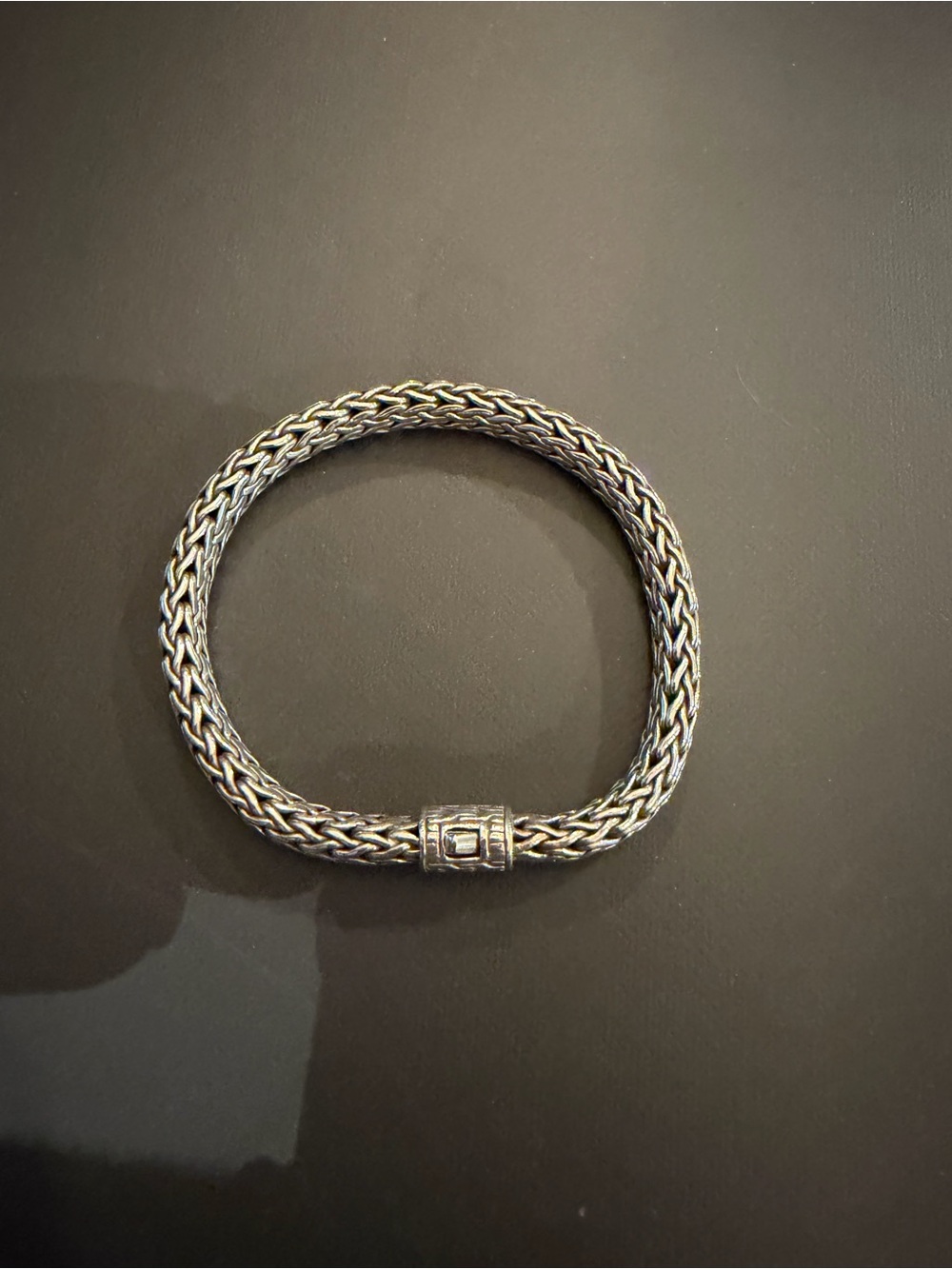 Woven Sterling Silver Chain Bracelet - Silver